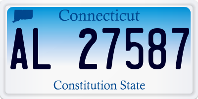 CT license plate AL27587