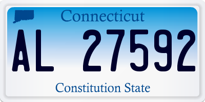 CT license plate AL27592