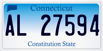 CT license plate AL27594