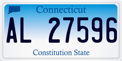 CT license plate AL27596
