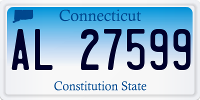 CT license plate AL27599