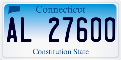 CT license plate AL27600