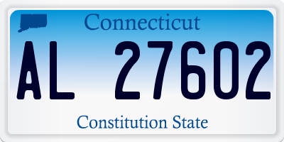 CT license plate AL27602