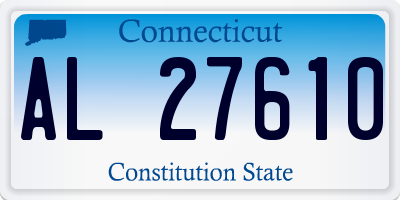 CT license plate AL27610