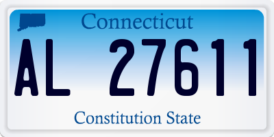 CT license plate AL27611