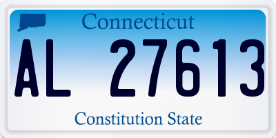 CT license plate AL27613