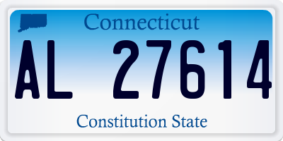 CT license plate AL27614