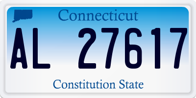 CT license plate AL27617