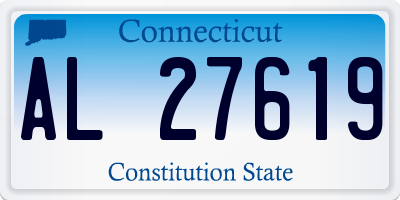 CT license plate AL27619