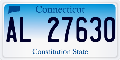 CT license plate AL27630