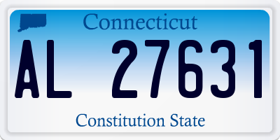 CT license plate AL27631
