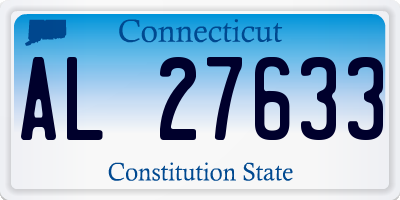 CT license plate AL27633
