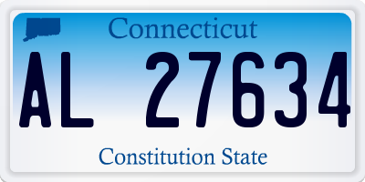 CT license plate AL27634