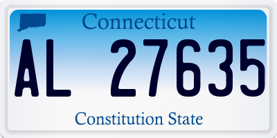 CT license plate AL27635