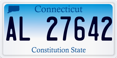 CT license plate AL27642