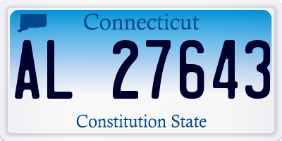 CT license plate AL27643