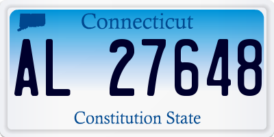CT license plate AL27648