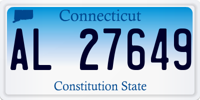 CT license plate AL27649