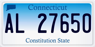 CT license plate AL27650