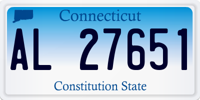 CT license plate AL27651