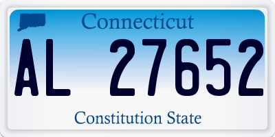 CT license plate AL27652