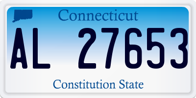 CT license plate AL27653