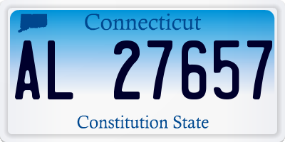 CT license plate AL27657