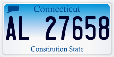 CT license plate AL27658