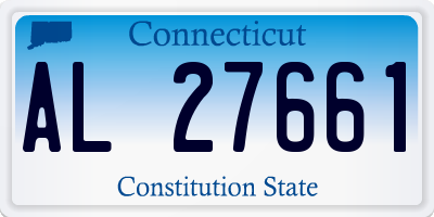 CT license plate AL27661