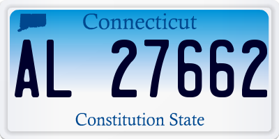 CT license plate AL27662