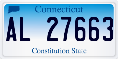 CT license plate AL27663