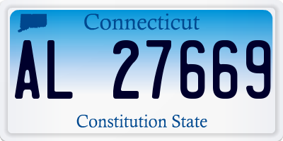 CT license plate AL27669