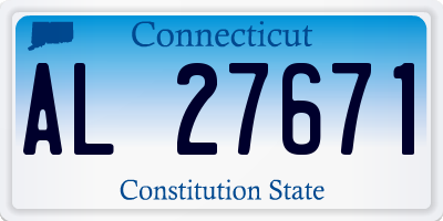CT license plate AL27671