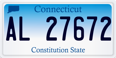 CT license plate AL27672