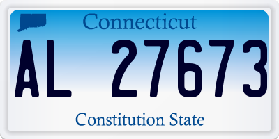 CT license plate AL27673