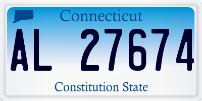 CT license plate AL27674