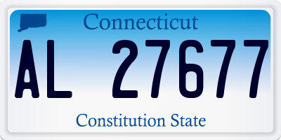 CT license plate AL27677