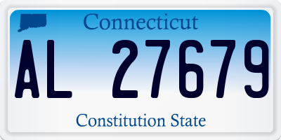 CT license plate AL27679