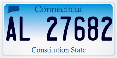 CT license plate AL27682