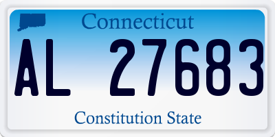 CT license plate AL27683