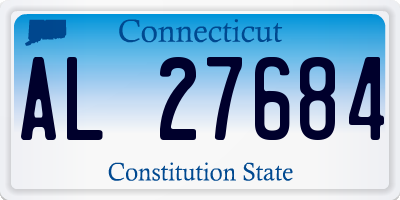 CT license plate AL27684
