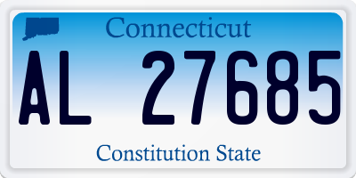 CT license plate AL27685