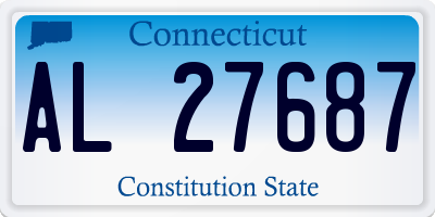 CT license plate AL27687