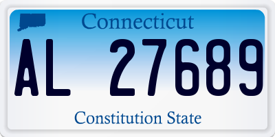 CT license plate AL27689