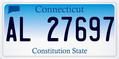 CT license plate AL27697