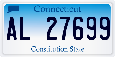 CT license plate AL27699