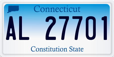 CT license plate AL27701