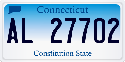 CT license plate AL27702