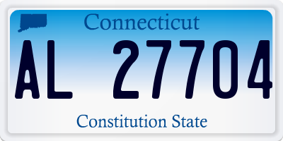 CT license plate AL27704