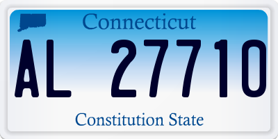 CT license plate AL27710